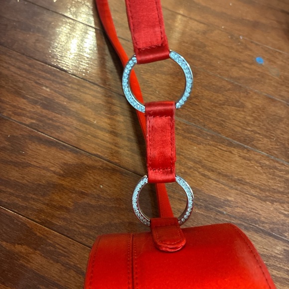 Love Moschino Red Heart Crystal Accent Women's Bag - fair condition - Picture 5 of 8